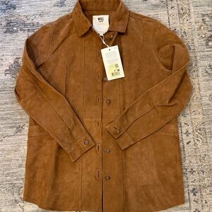 NWT Sezane Will Camel Suede Jacket - size XS